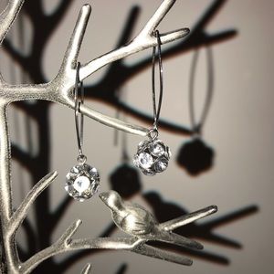 RHINESTONE DISCO BALL EARRINGS